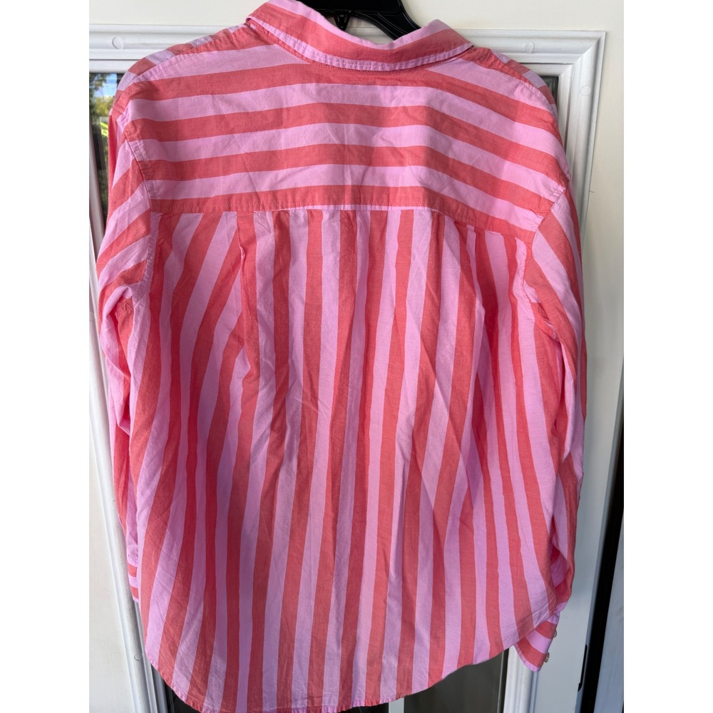 Madewell Pink Striped Button-Down Shirt - Picture 3 of 5